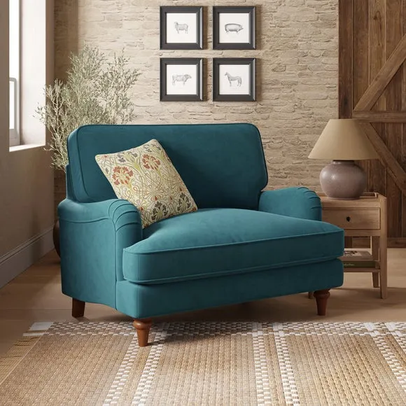 Beatrice II Velvet Snuggle Chair 1