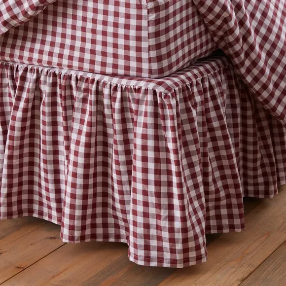 Portloe Woven Gingham 100% Cotton Frilled Valance 2