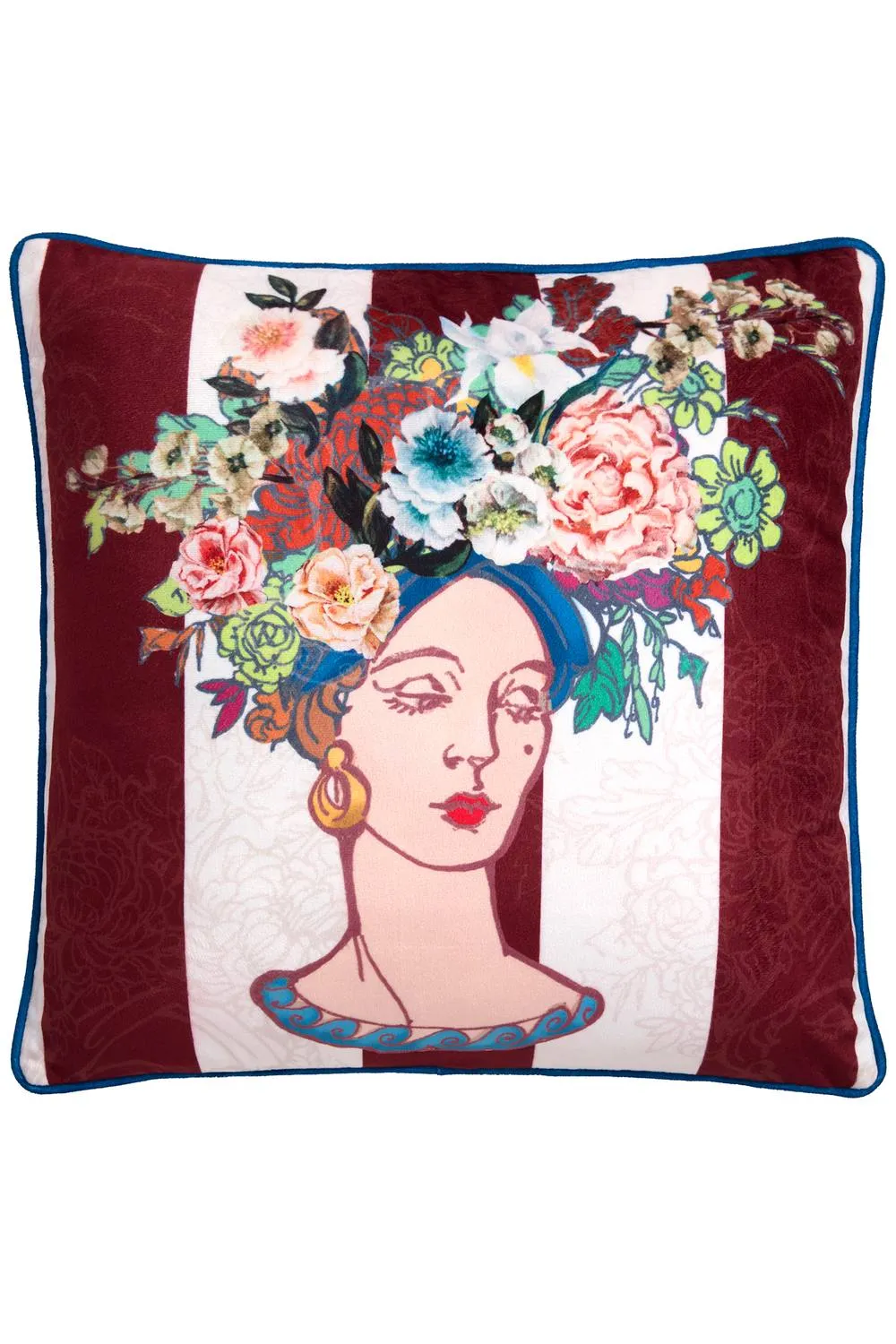 Laurence Llewelyn-Bowen 'Bouquet Lady' Velvet Filled Cushion 2