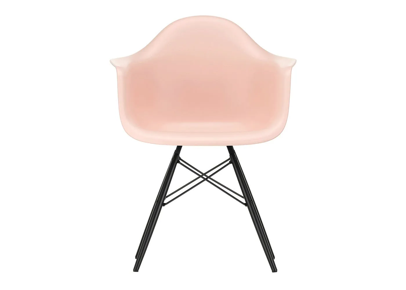 Vitra Eames DAW Armchair New Height Pale Rose Black Maple Base 1