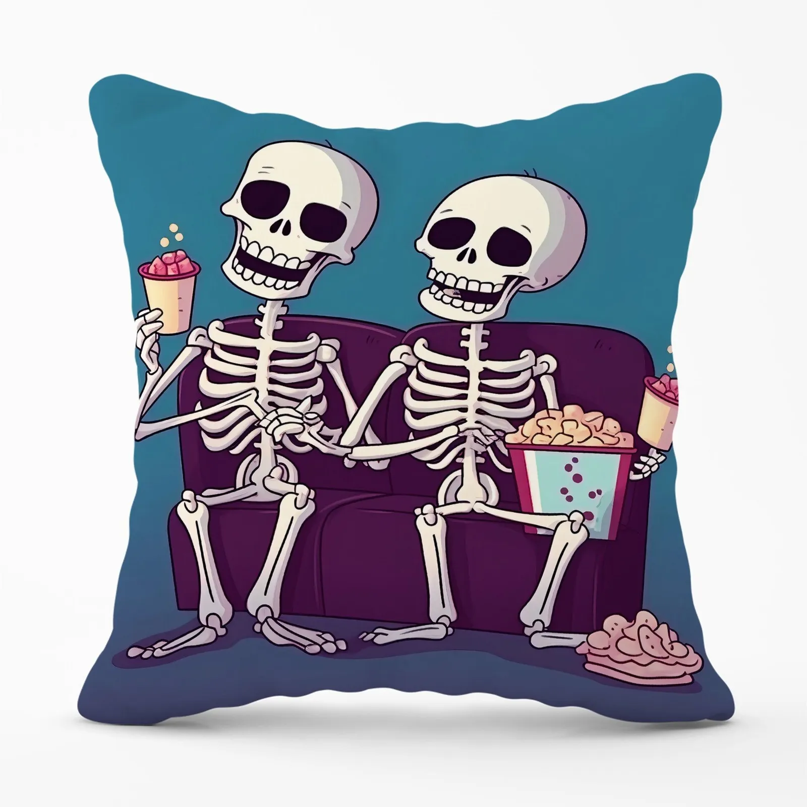 Warren Reed - Designer Skeletons At The Cinema Cushions