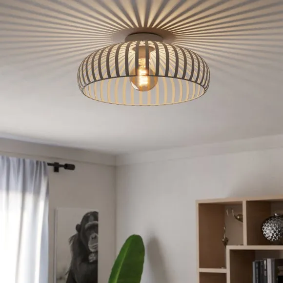 EGLO Mogano Scandi Caged Semi Flush Ceiling Light 1