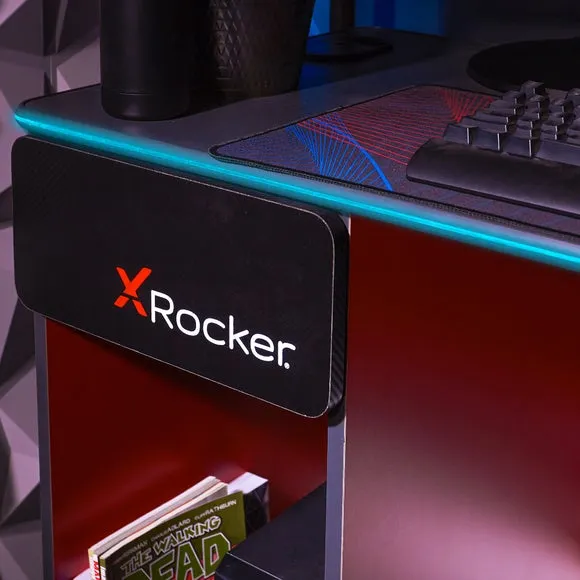 X Rocker Carbon Tek Gaming Desk with Wireless Charging and Neo Fibre LED 2
