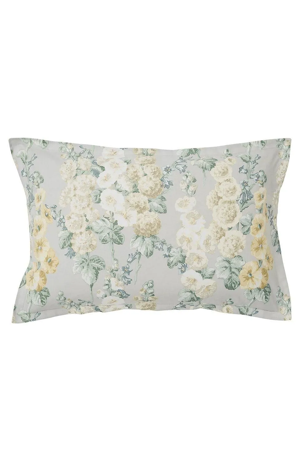 Sanderson 'Hollyhocks Cotton Duvet Cover Set in Silver 3