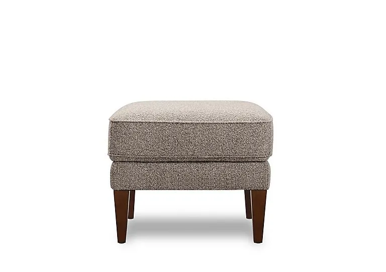 Aspen Fabric Wing Chair Footstool - Steel - Sofas and Armchairs