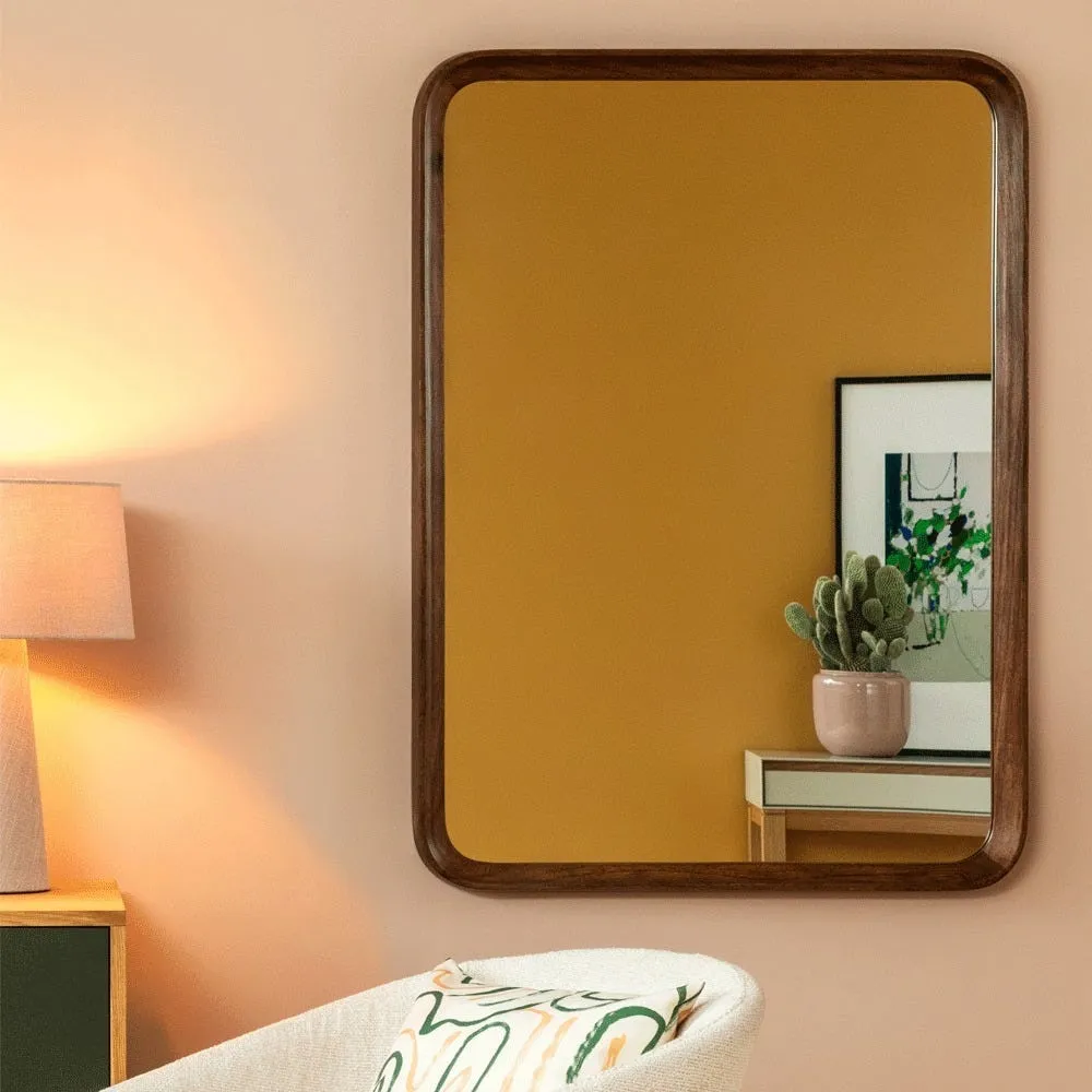 Heal's Livorno Rectangle Mirror Light Mango Wood 110 x 80cm 4