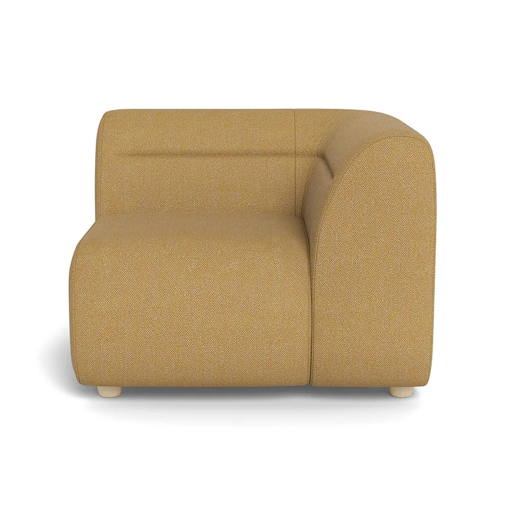 Heal's Lilli Corner Unit Right Module Boucle Tweed Citrine Natural Beech Feet 1