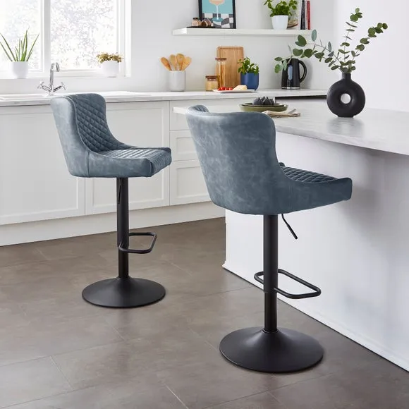 Montreal Height Adjustable Barstool, Faux Leather 2
