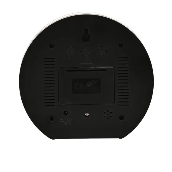 Hometime Round Mirrored Light Up Digital Alarm Clock 2