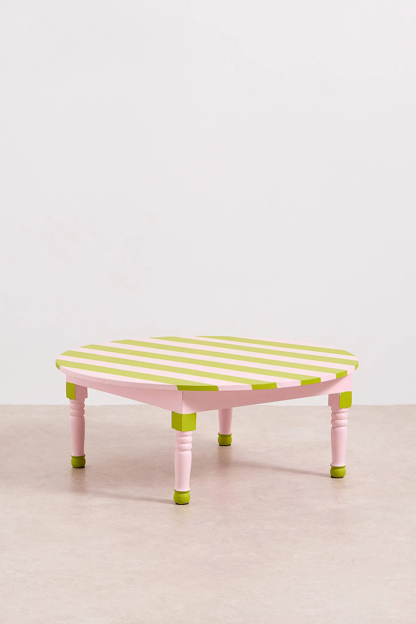 Striped Hand-Painted Coffee Table 4