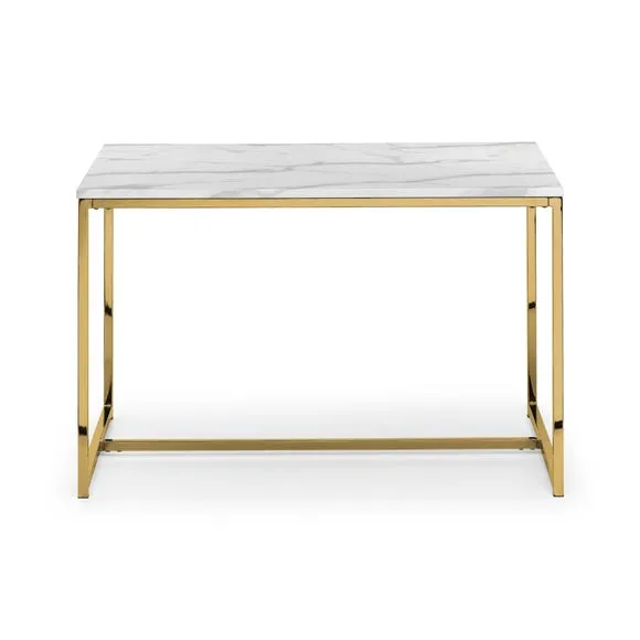 Return - Scala 4 Seater Rectangular Dining Table, Gold 2