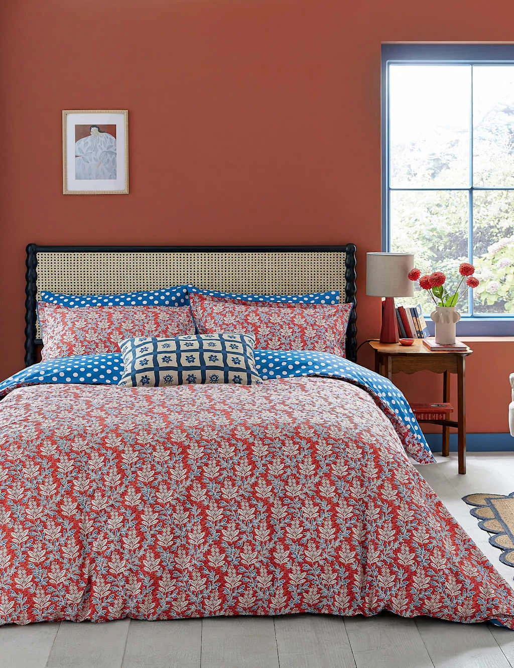 LAND & SHORE 2 Pack Pure Cotton Willa Pillowcases Blue Mix