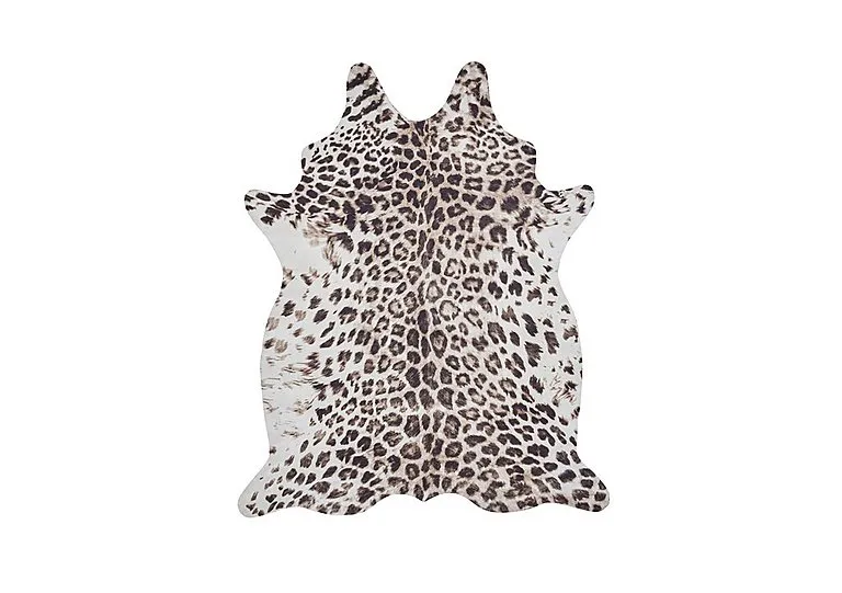 Faux Leopard Print Rug - 130cm-x-155cm