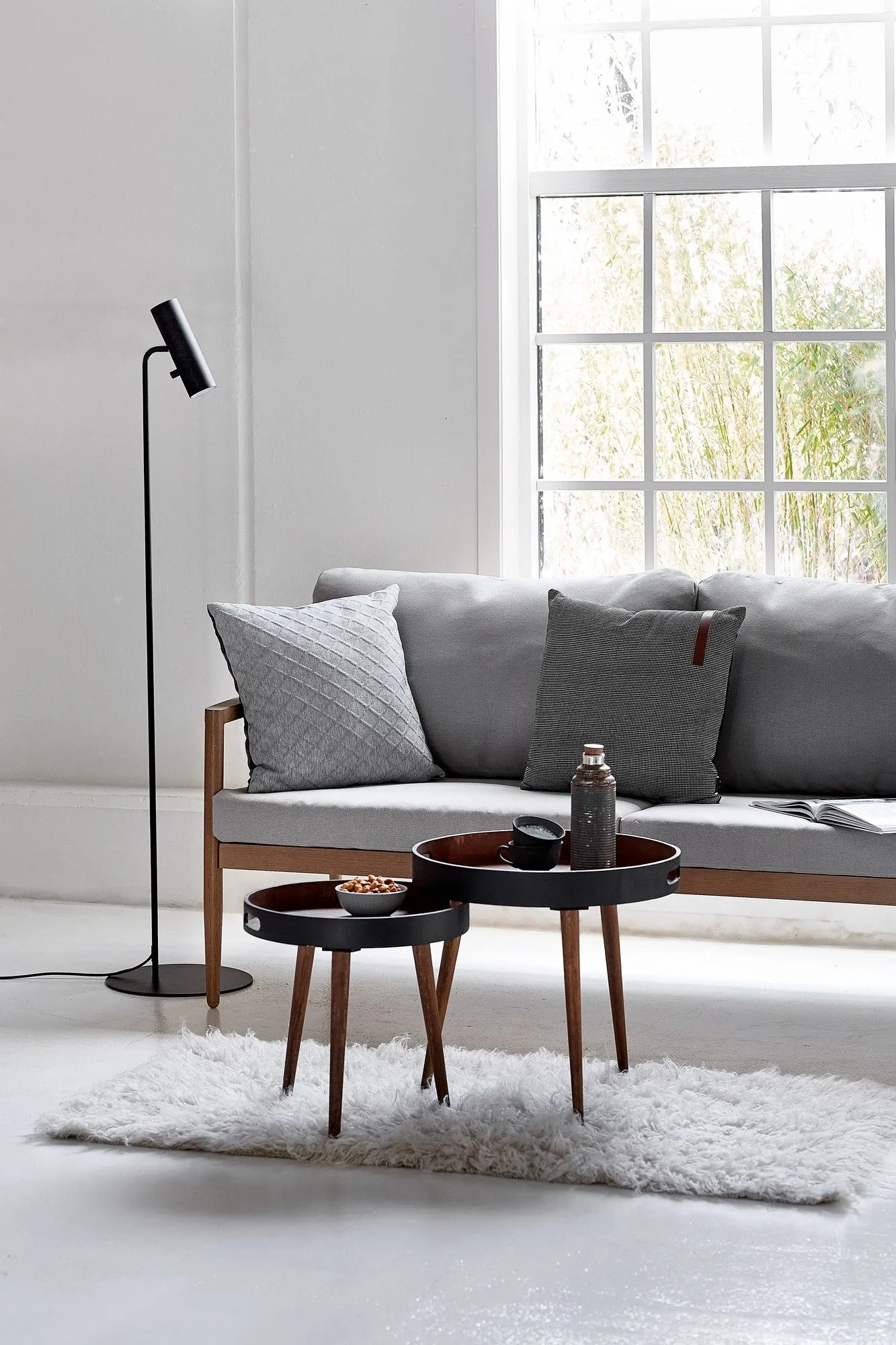 Nordlux Mib Floor Lamp Black Metal Livingroom GU10 Switch 2