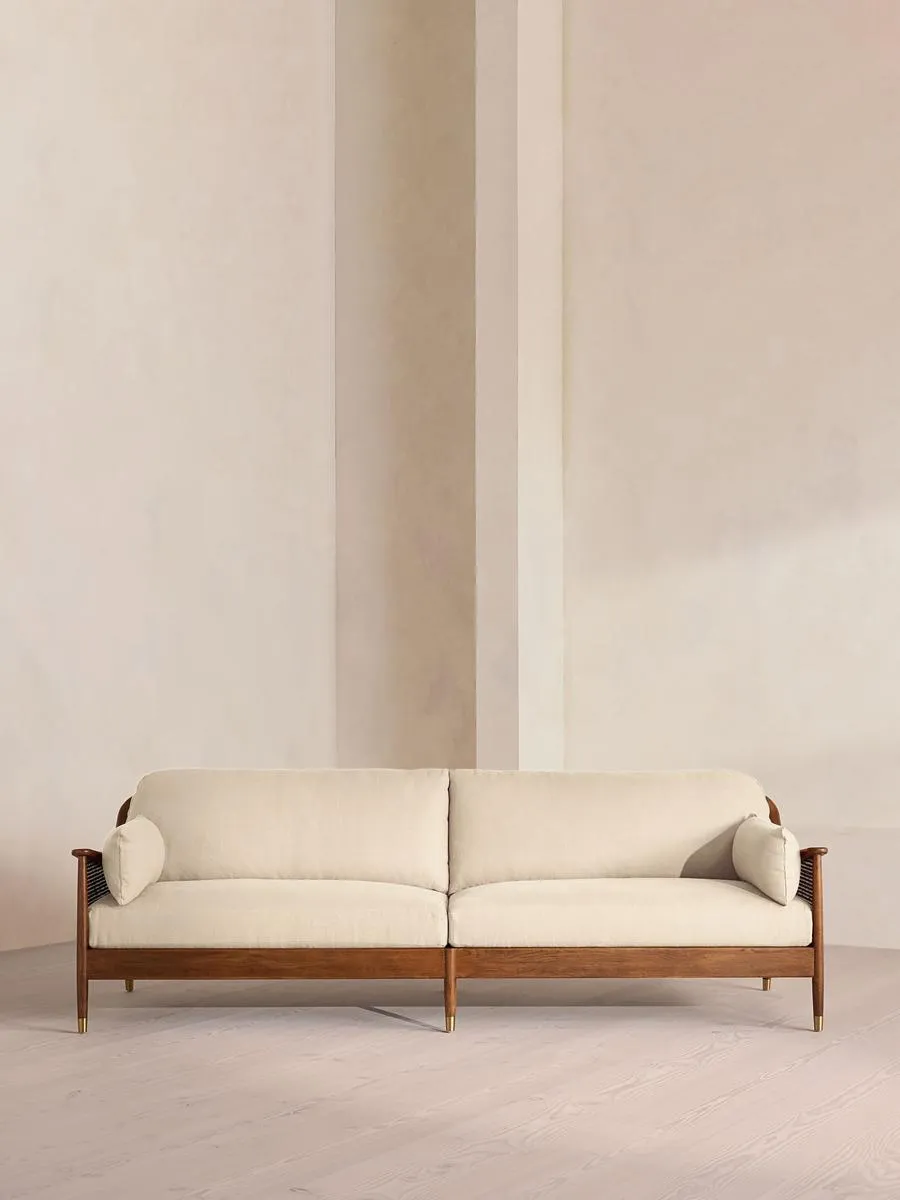 Atlanta Four Seater Sofa, Linen, Bisque