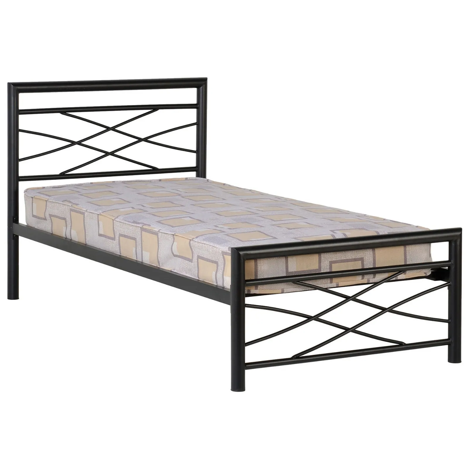 Kelly Black Metal Bed Frame Black