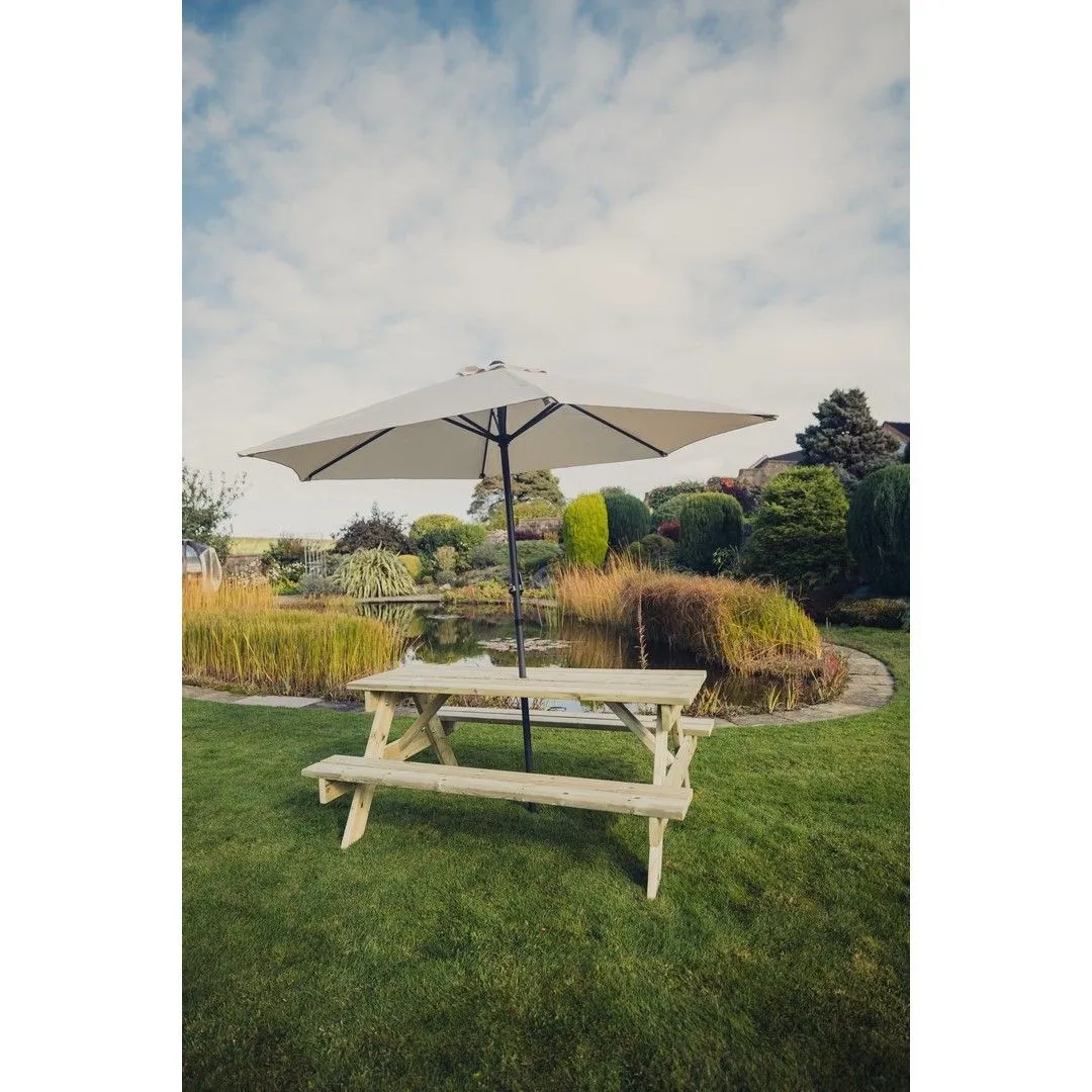 Churnet Valley Garden Furniture Ltd Picnic Table - L179.5 x W143.5 x H76 cm - Partially Assembled in Brown 4