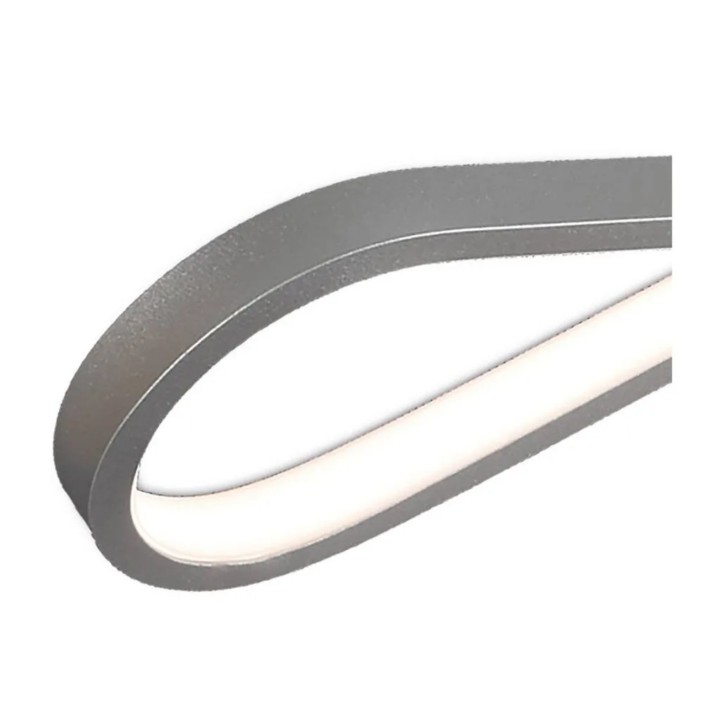 Netlighting Bucle Wall Lamp 20W LED 3000K 1750lm Chrome White Frosted Acrylic in Silver 4