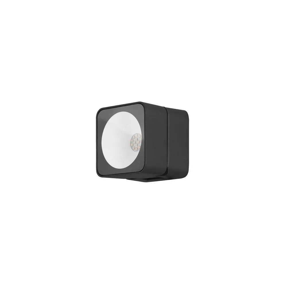 Netlighting Tilt LED Outdoor Modern Wall Lamp Urban grey WarmWhite 3000K IP44 in Black