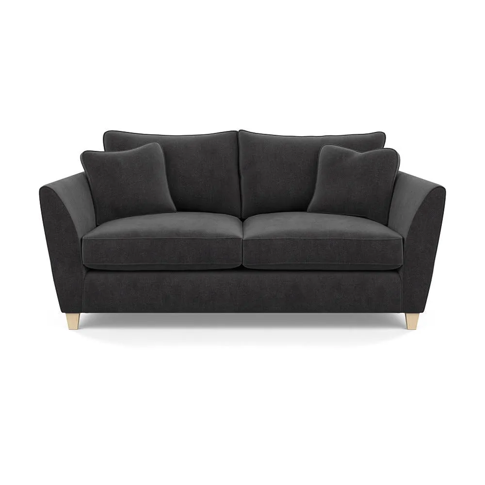 Heal's Torino 3 Seater Sofa Smart Luxe Velvet Nickel Natural Feet 1