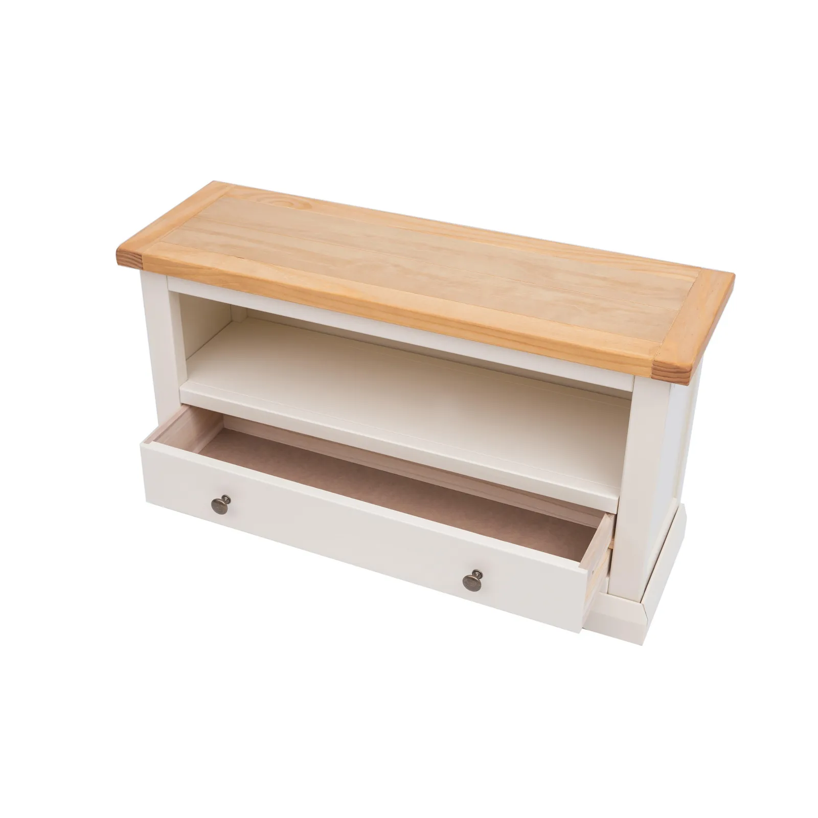 Cabinet Bits Castelli Off-White 1 Drawer TV Cabinet Brass Knob 4