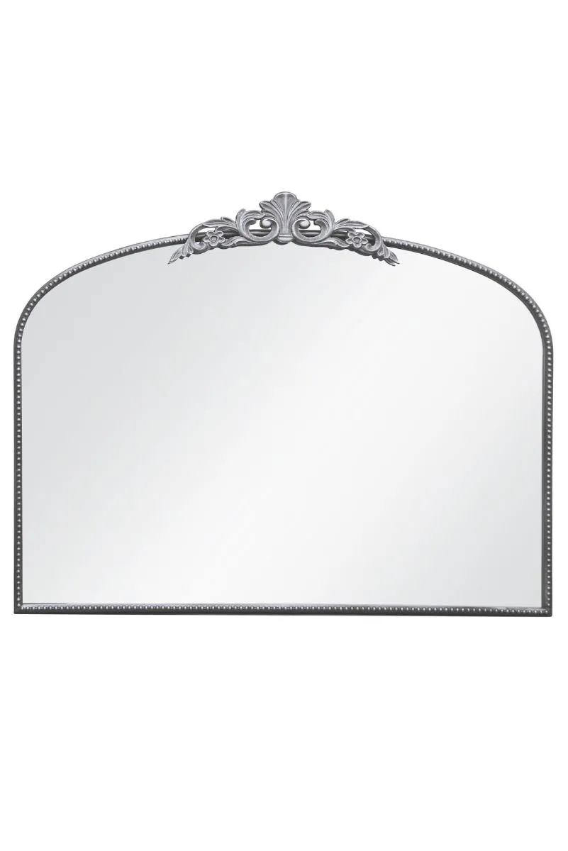 MirrorOutlet Silver Metal Framed Classic Arched Wall Mirror 40" X 31" (102 X 80CM) 3