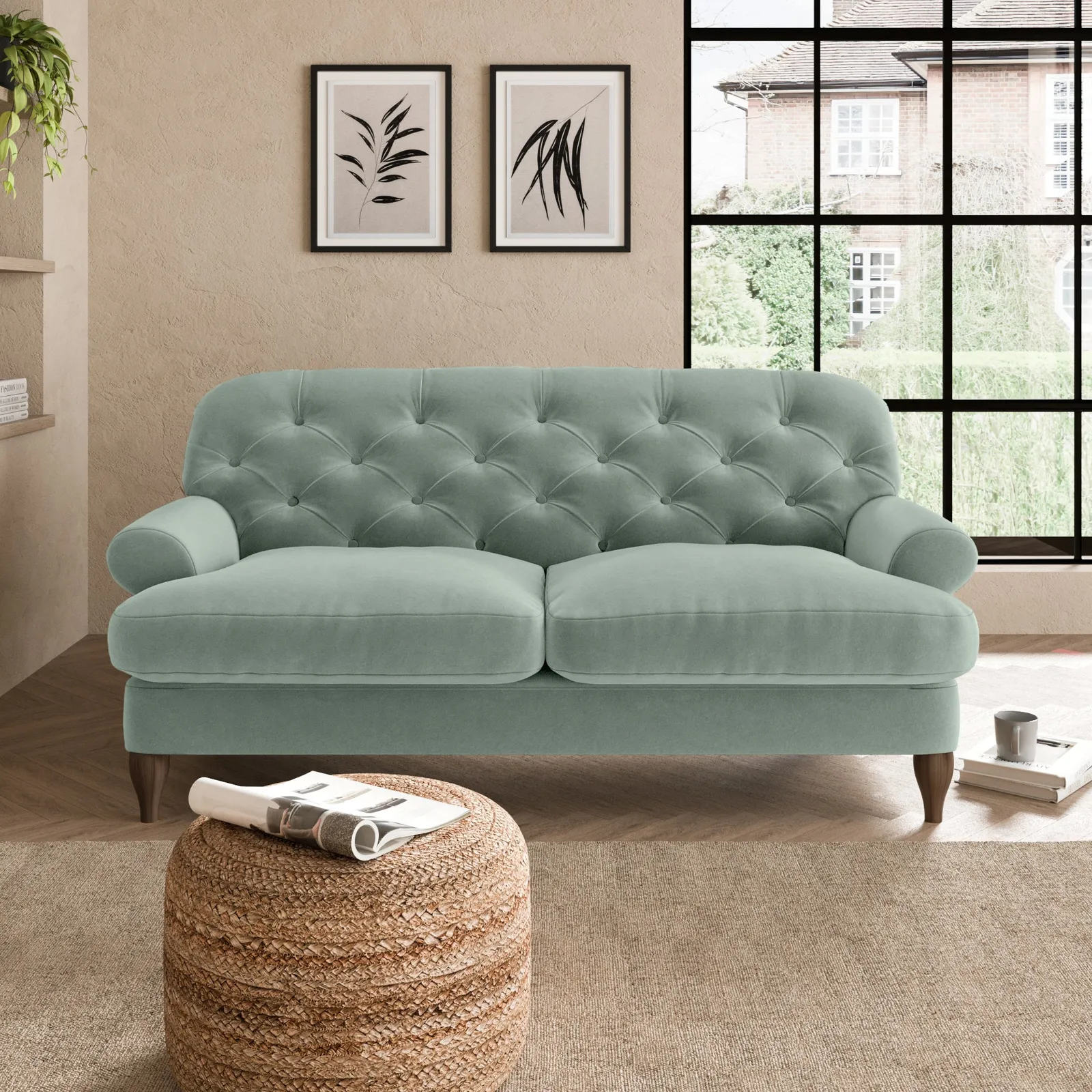 Canterbury Luxury Velvet 2 Seater Sofa Luxury Velvet Lilypad