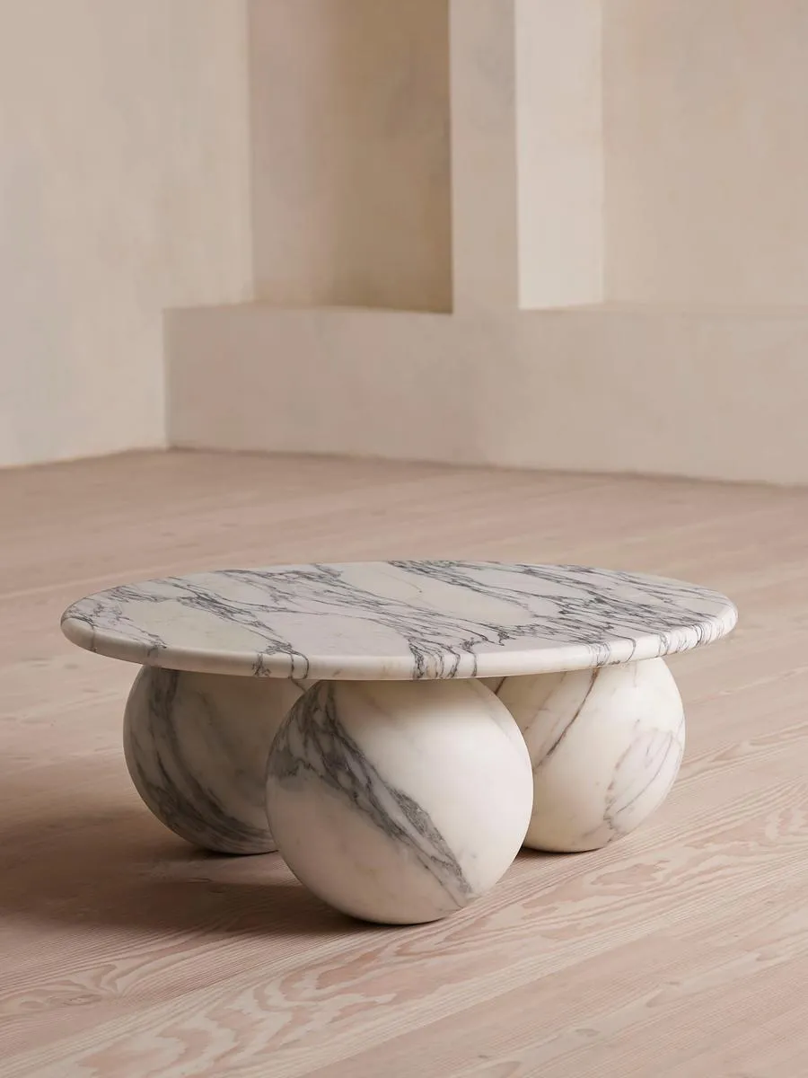 Oxley Coffee Table, Arabescato Corchia Marble