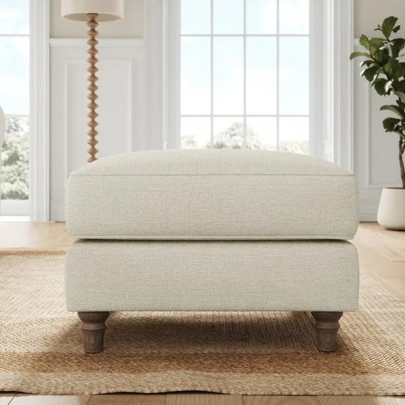 Flori Chunky Chenille Footstool 2