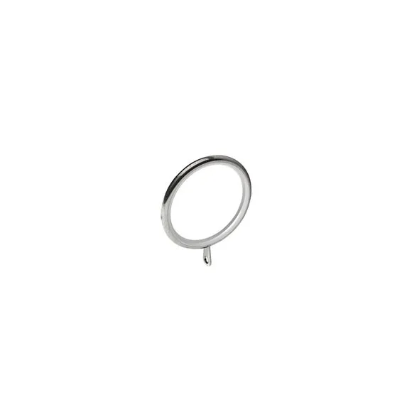 Pack of 6 Lined Metal Curtain Rings