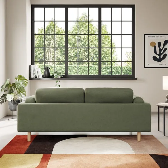 Newton Matte Plush Velvet 3 Seater Sofa 3