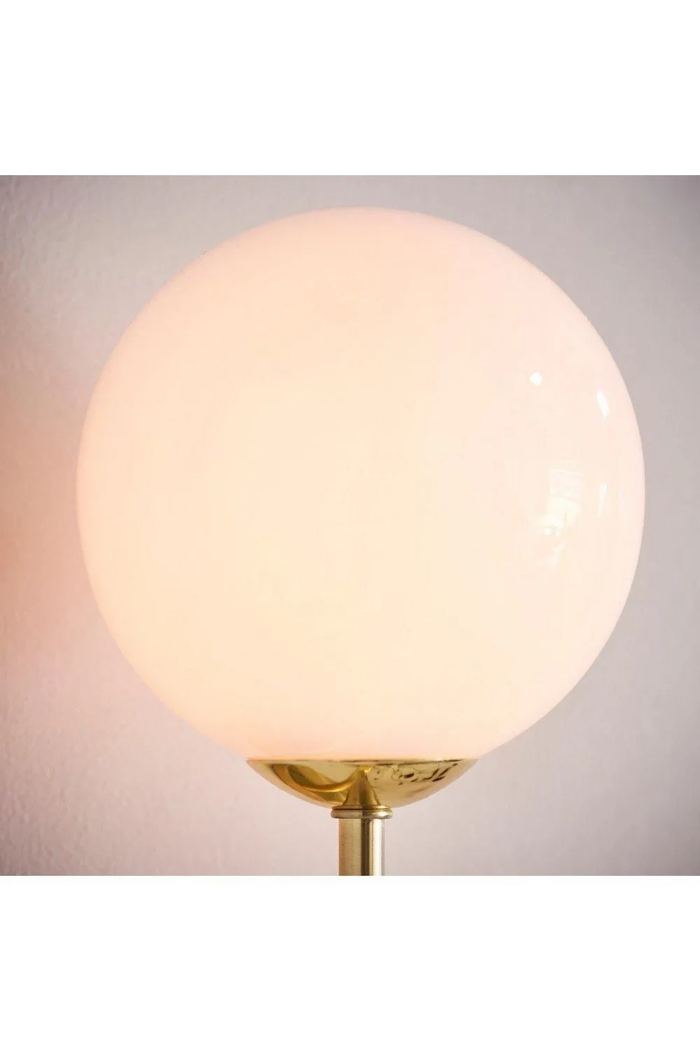 Netlighting Otto Wall Satin Brushed Gold Effect Plate & Gloss Opal Glass 1 Light Dimmable IP20 G9 3