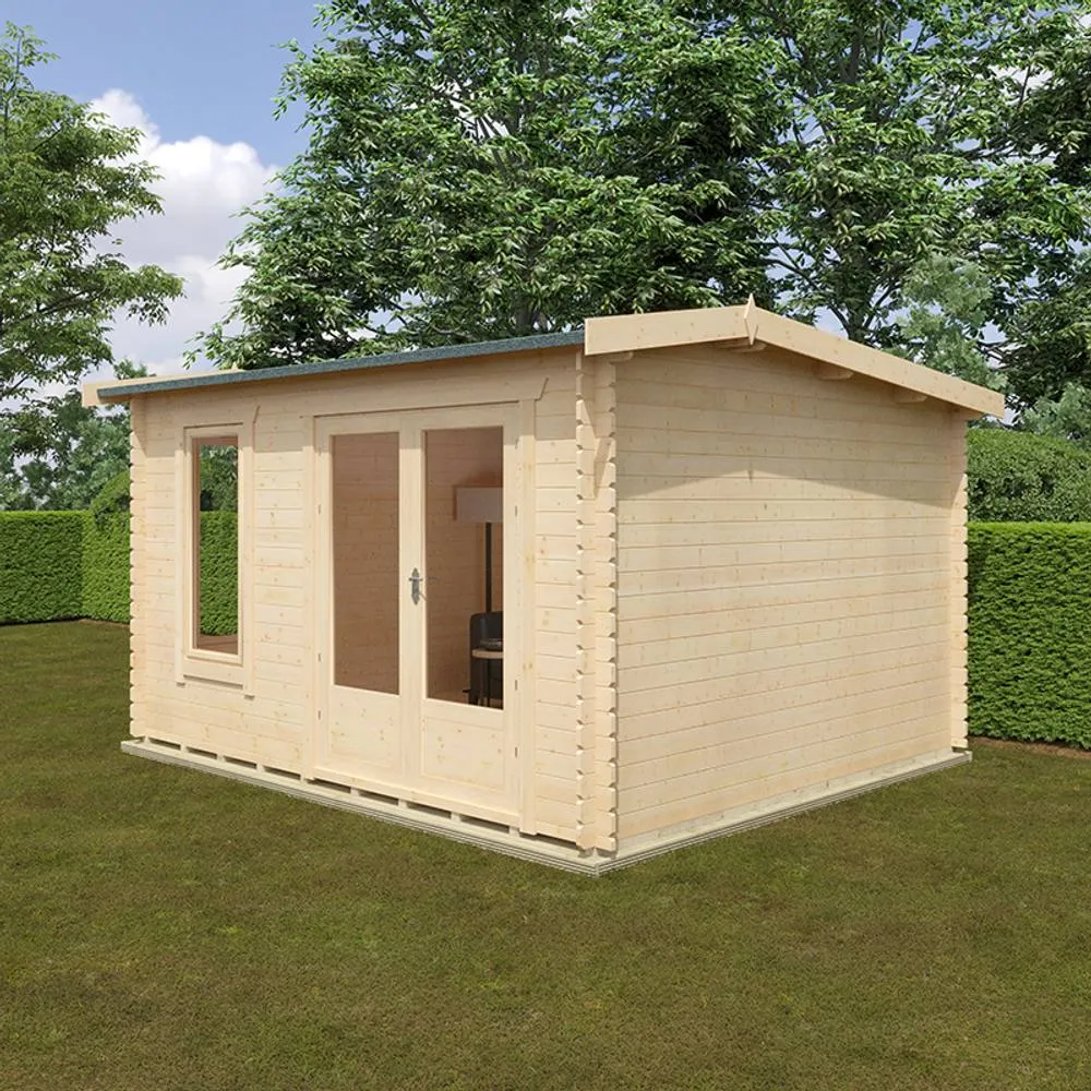 Buttercup Farm 12x10 The Longleat 28mm Cabin - L355 x W295 x H247 cm in Natural 6