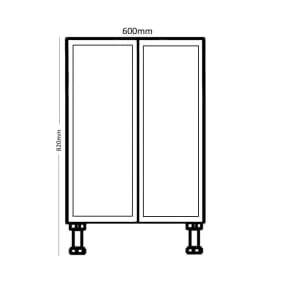 Wickes Winsford Dove Grey Standard Depth Base Unit - 600mm 2