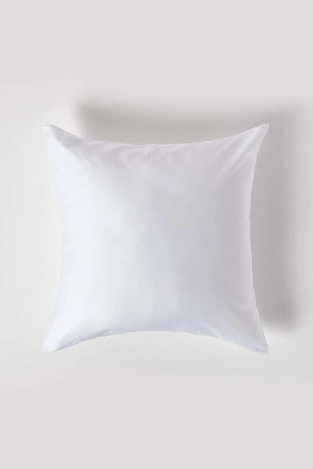 Homescapes Sateen Cotton Continental Pillowcase 400 TC, 60 x 60 cm in White