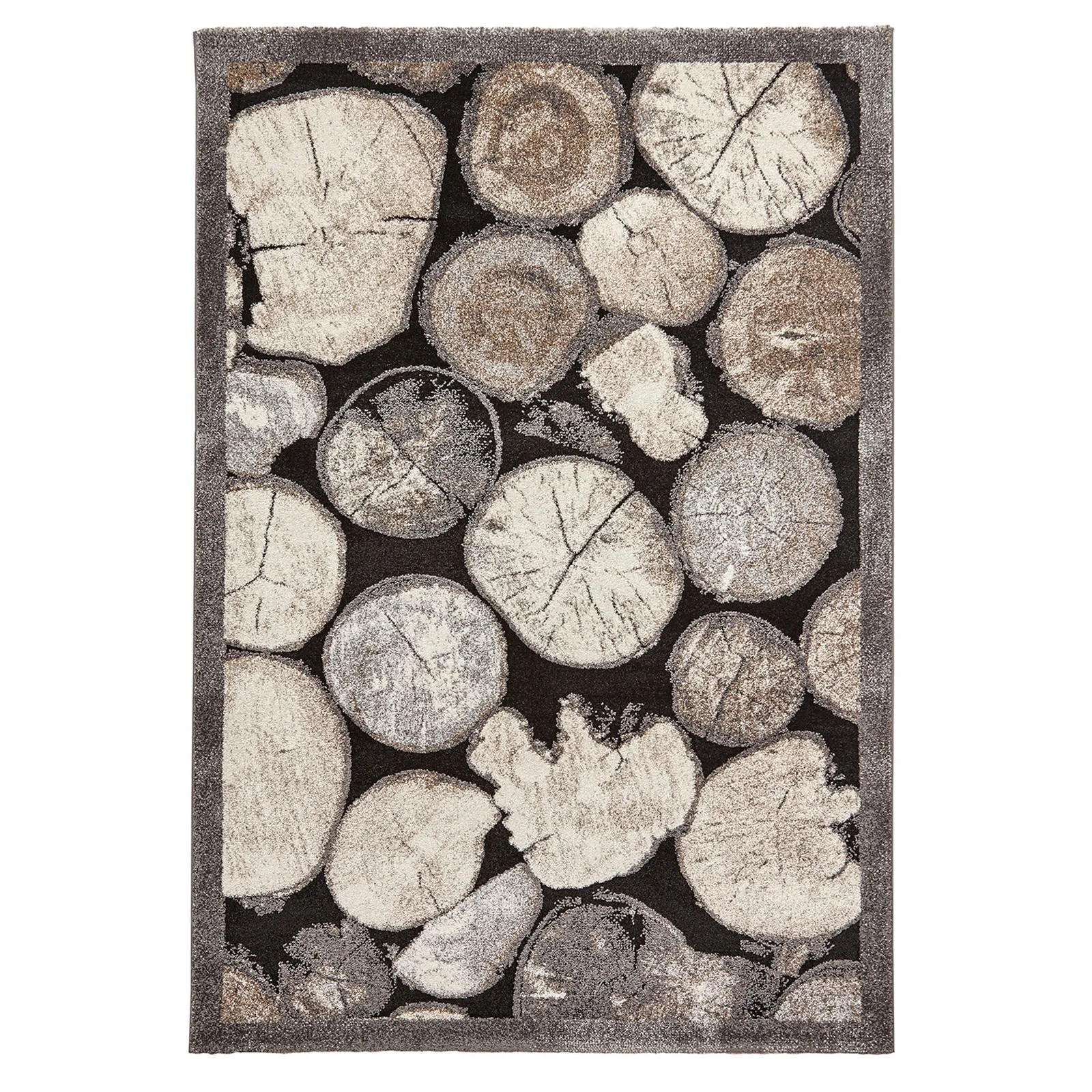 Cream and Grey Woodland 4626 Rug 1