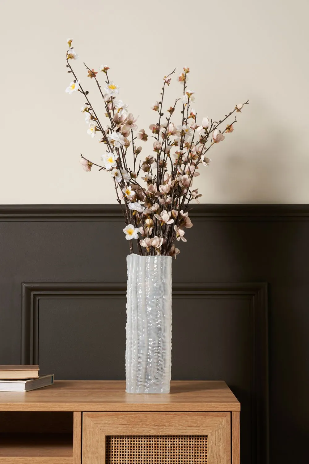 BHS Milky Glass Vase in White