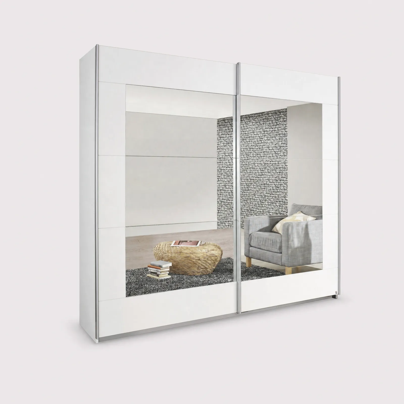 Conrad 2 Door Sliding 226Cm Ward , White | Barker & Stonehouse