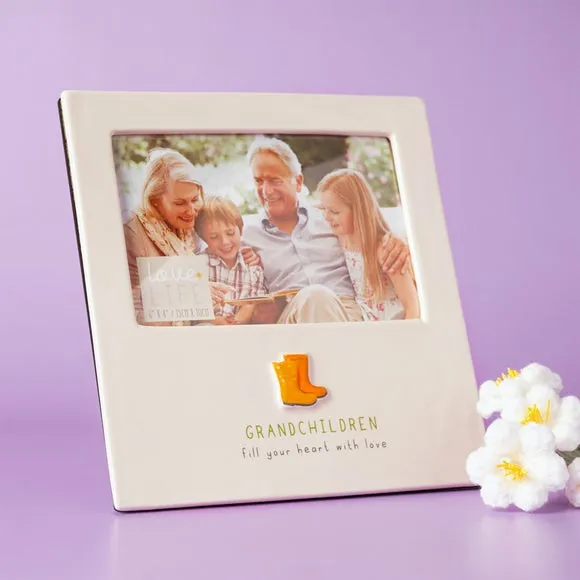 Love Life Grandchildren Ceramic Photo Frame