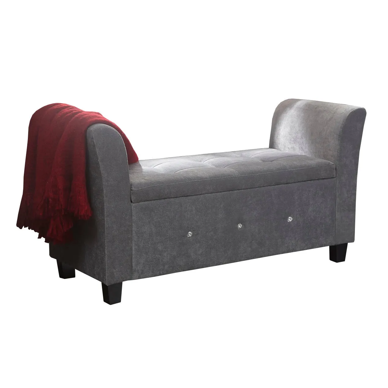 Verona Upholstered Window Seat Grey