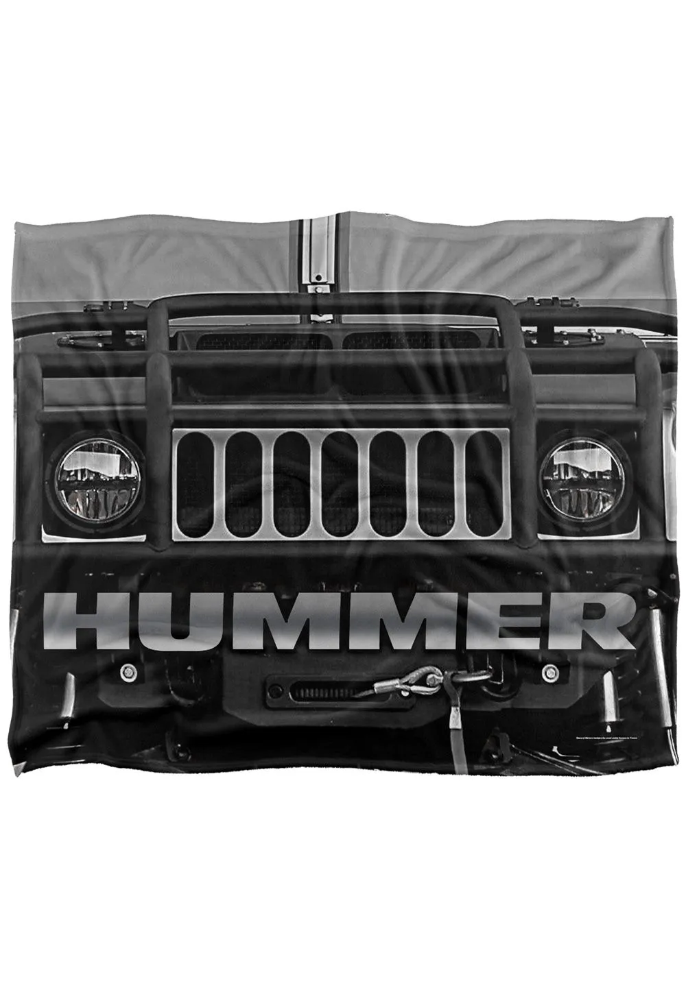 Hummer Front Facing Silky Touch Super Soft Throw Blanket 152 X 127 cm in White