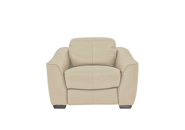 Xavier Leather Armchair - BV Bisque
