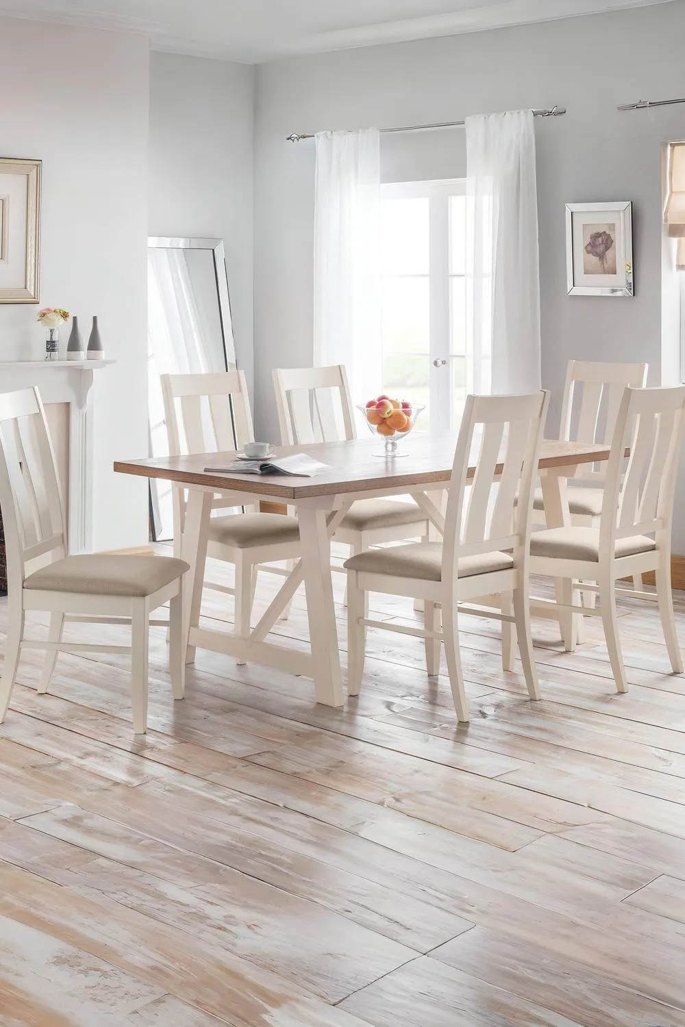 Julian Bowen Pembroke Dining Chair (Set of 2) in Ivory 2