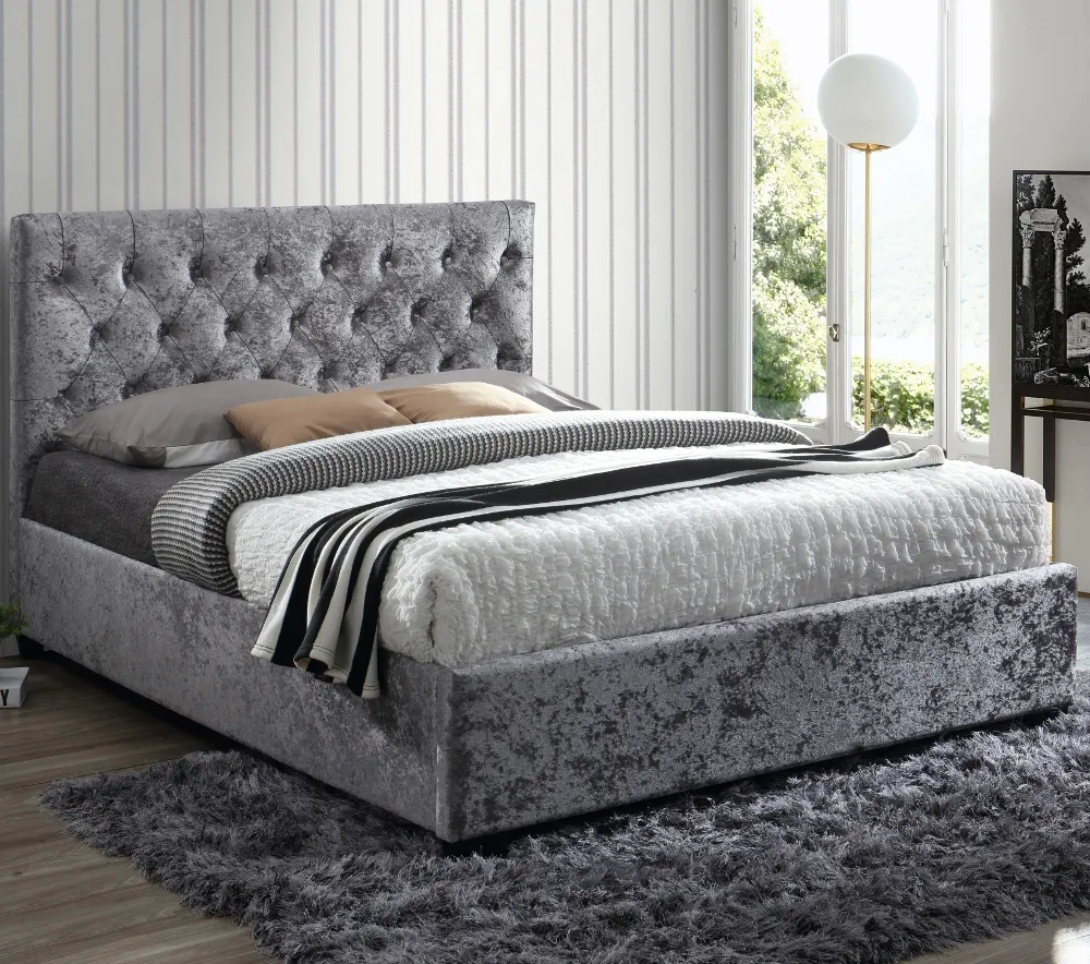 Cologne Steel Fabric Bed - 4ft6 Double