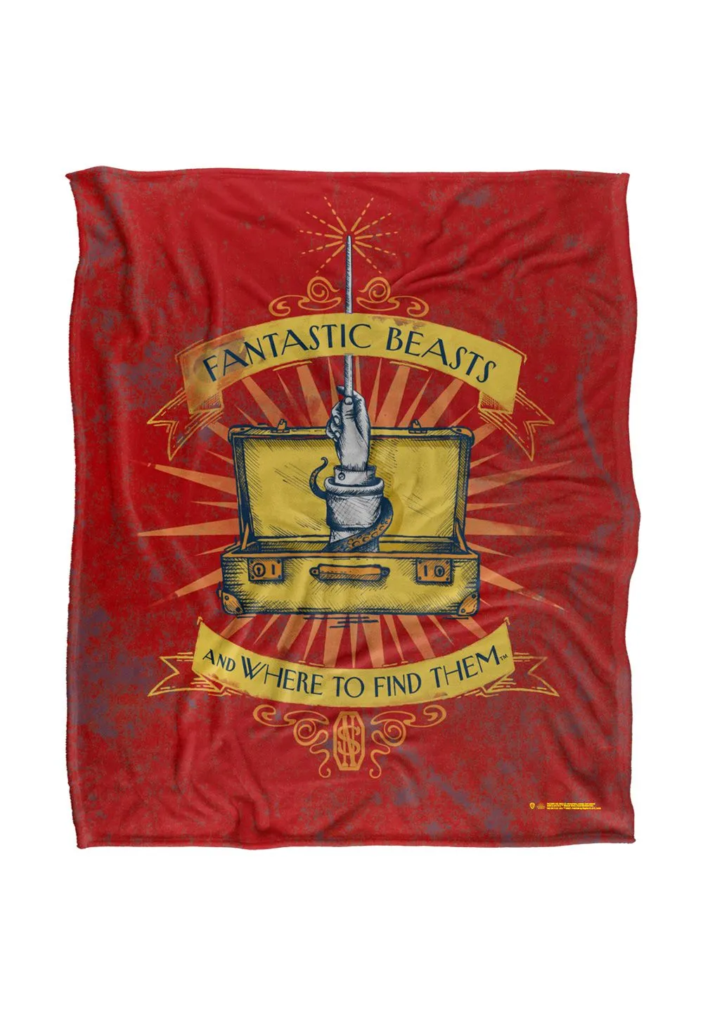 Warner Brothers Fantastic Beasts Officially Licensed Silky Touch Super Soft Throw Blanket 152 x 127 cm in White