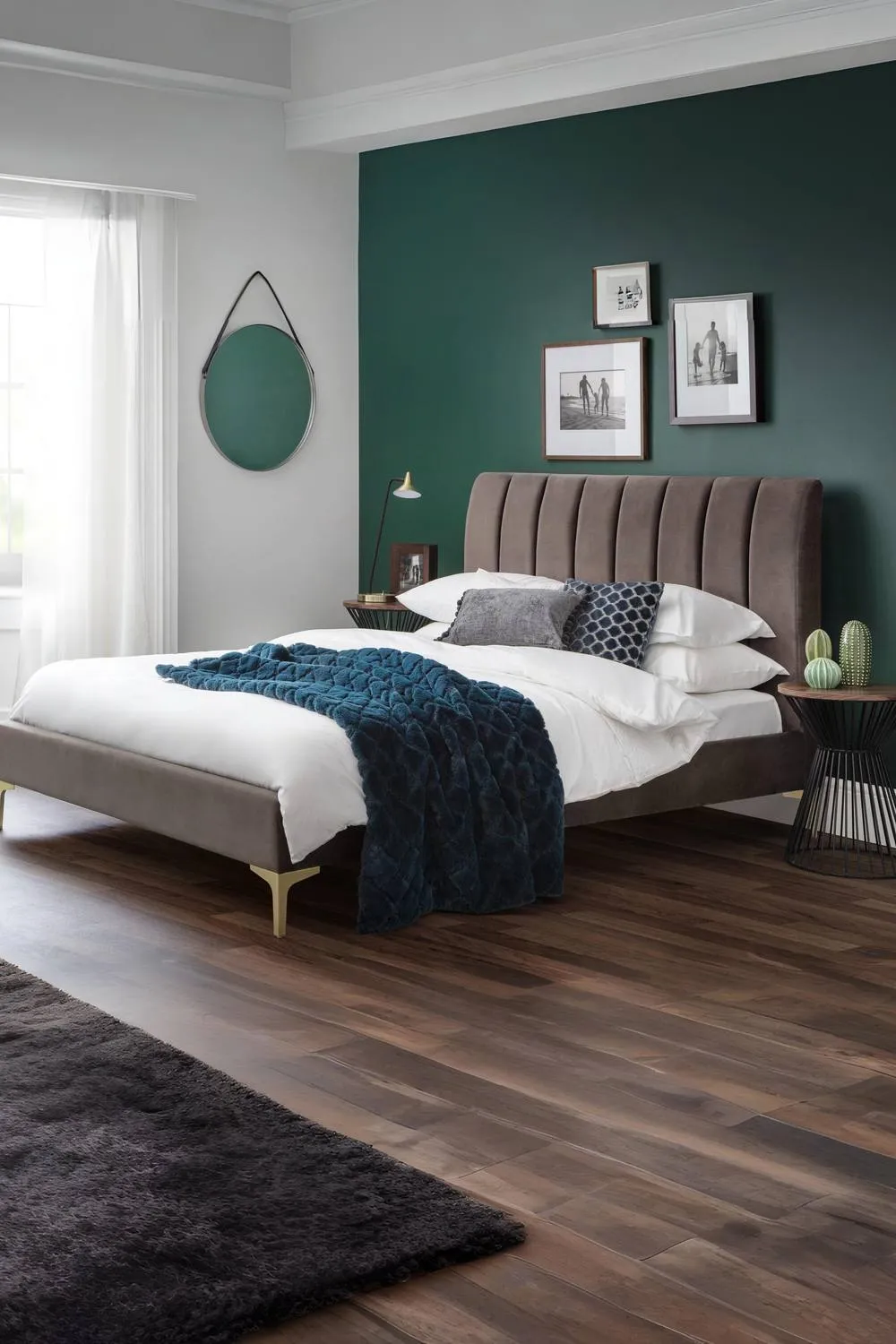 Julian Bowen Deco Upholstered Bed in Chocolate