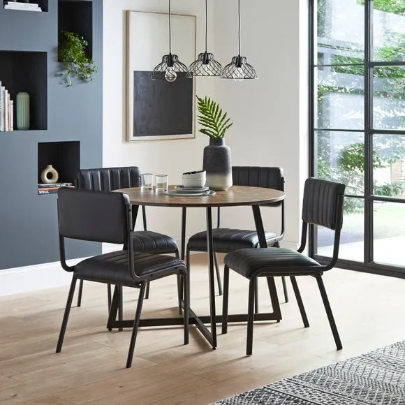 Rhys Set of 2 Dining Chairs, Faux Leather 2