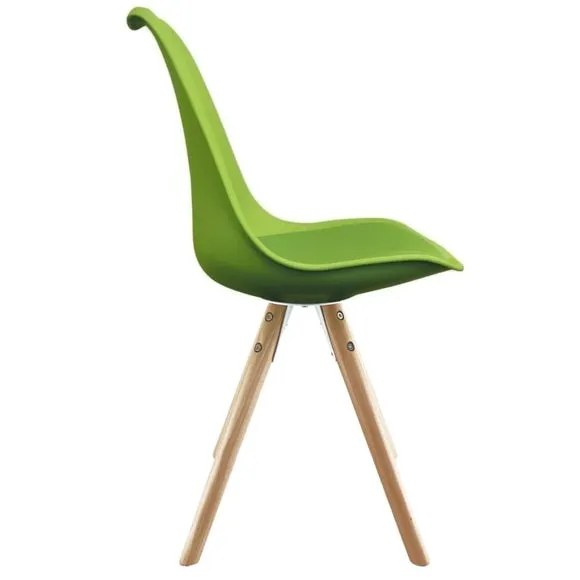 Fusion Living Soho Plastic Dining Chair with Pyramid Legs 4
