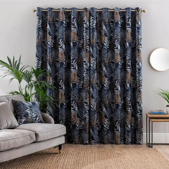 Leaf Jacquard Eyelet Curtains 4