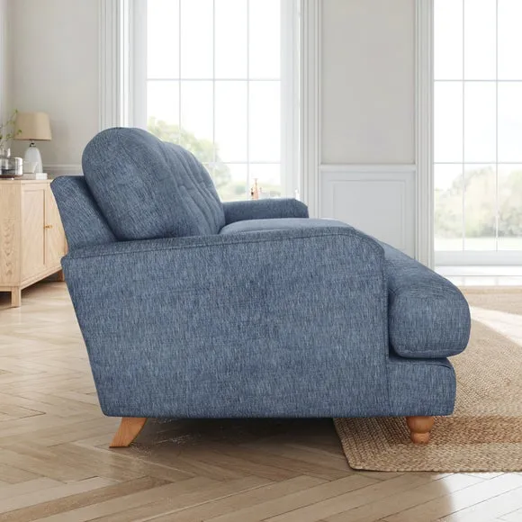Martha Slub Faux Linen 4 Seater Sofa 2